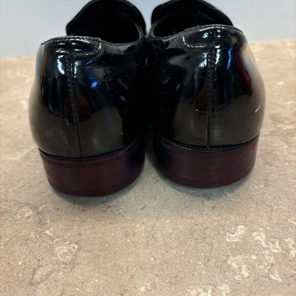 Florsheim Shoes Men 38 Penny Loafers Slip On Flats 449705 Black Patent Leather - Picture 5 of 10